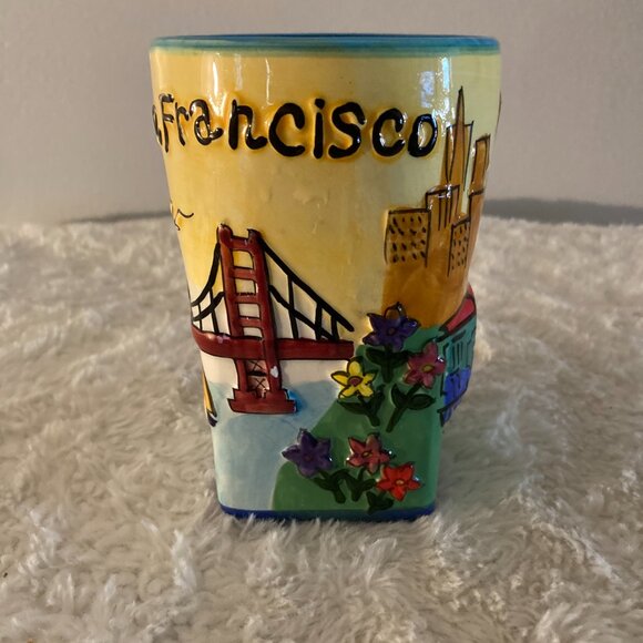 San Francisco Ceramic Hand Painted 16oz Souvenir Mug - Picture 2 of 4